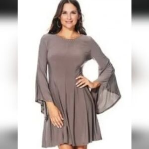 Emma & Michele Women's Long Sleeve  Dress.pit To Pit 20".lenght 36"